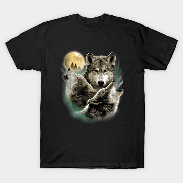 Three store wolf t-shirt